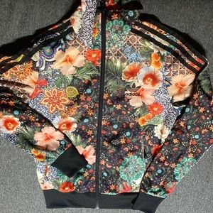 Floral Adidas Track Jacket XS